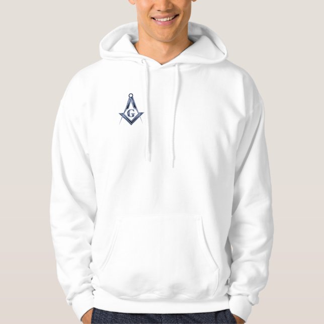 Blåttlogeemblemen Sweatshirt Med Luva (Framsida)