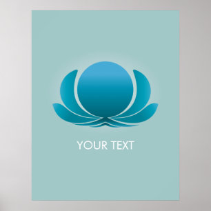 BLÅTTLOTUSBLOMMA POSTER