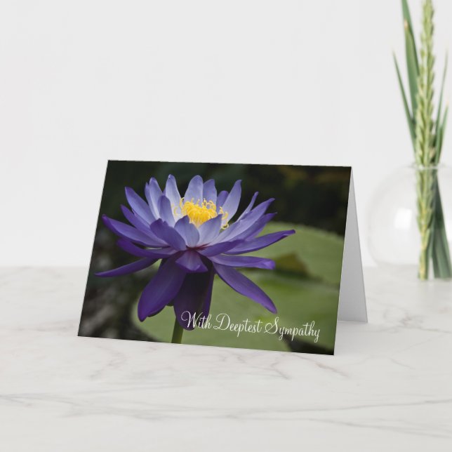 Blåttlotusblomma •, Sympatikort Kort (Framsida)