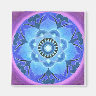 Blåttlotusblommamagnet Magnet