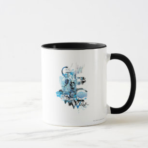 Blåttlykta grafisk 1 mugg