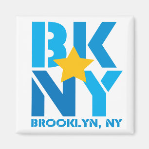 Blåttmagnet för BK Brooklyn Magnet