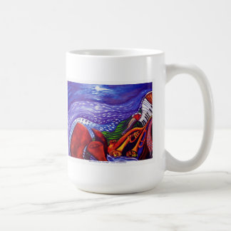 Blåttmåne över den Chicago MUGGEN Kaffemugg