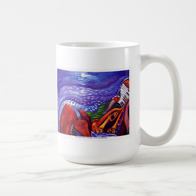 Blåttmåne över den Chicago MUGGEN Kaffemugg (Höger)