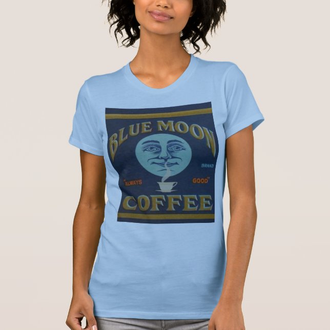 Blåttmånekaffe T Shirt (Framsida)