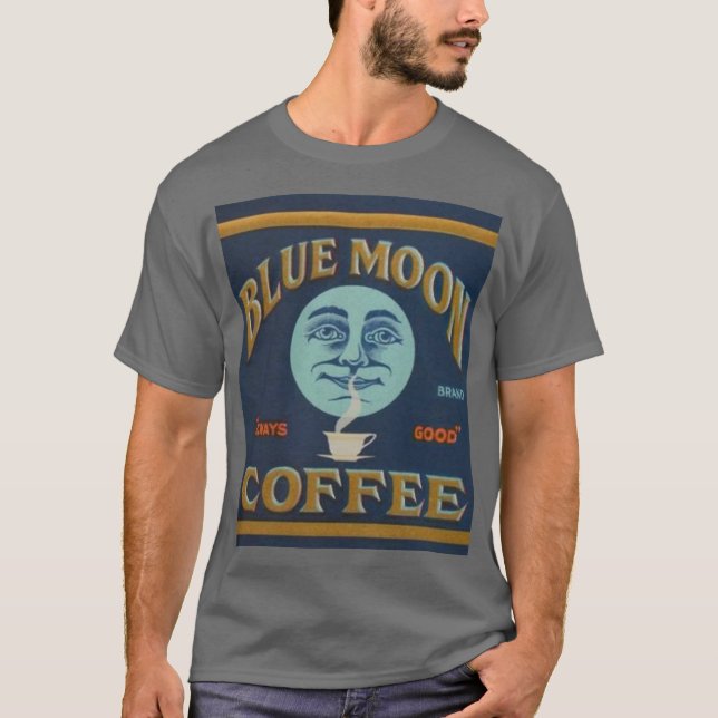 Blåttmånekaffe T-shirt (Framsida)