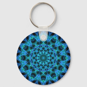 BlåttmanetKaleidoscope Nyckelring
