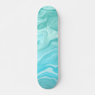 Blåttmarmormönster Mini Skateboard Bräda 18,5 Cm