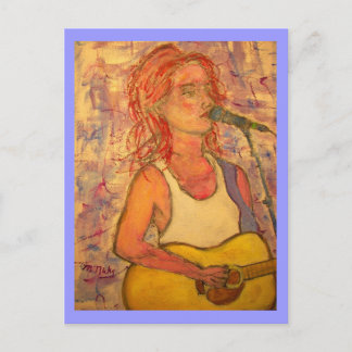 blåttmikrofonsongstress vykort