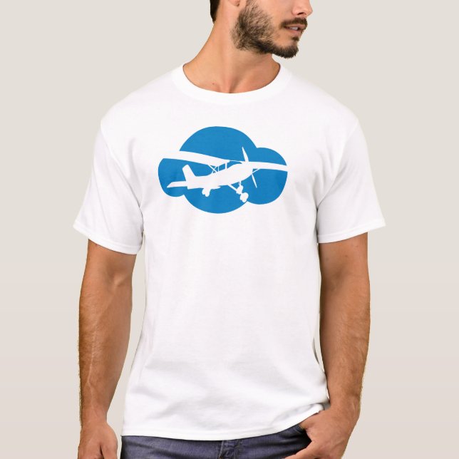Blåttmoln & flygflygplan t-shirt (Framsida)