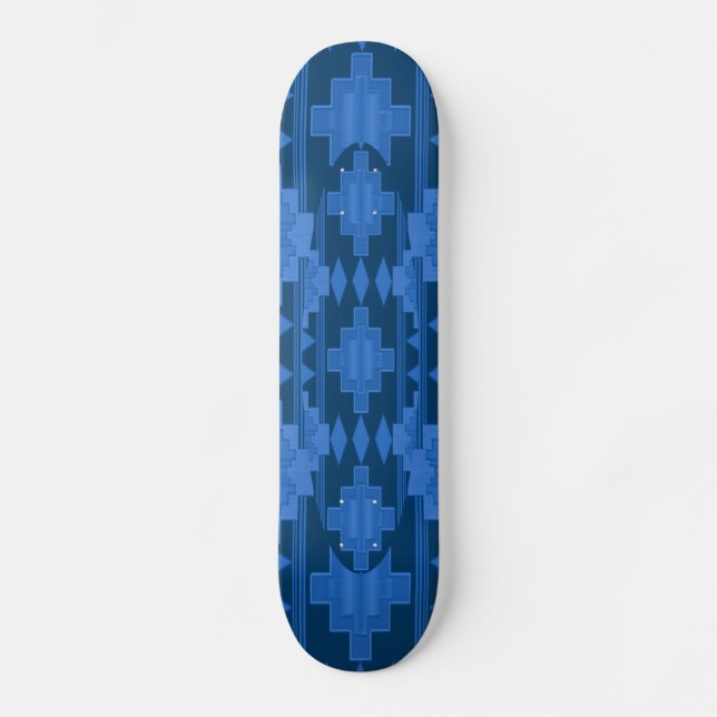BlåttmönsterSkateboard Skateboard Bräda 20 Cm (Framsida)