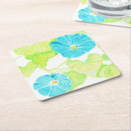 Blåttmorgonhärlighet Underlägg Papper Kvadrat