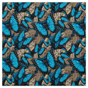 BlåttMorpho fjäril Tyg
