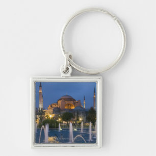 Blåttmoské, Istanbul, Turkiet Fyrkantig Silverfärgad Nyckelring