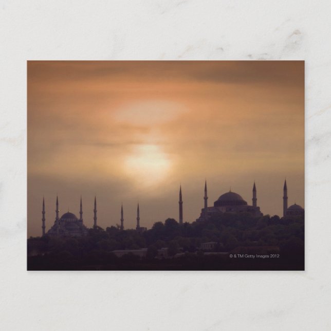 Blåttmoské och Hagia Sophia Turkiet, Istanbul Vykort (Framsida)