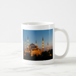 Blåttmoské på skymningmuggen kaffemugg