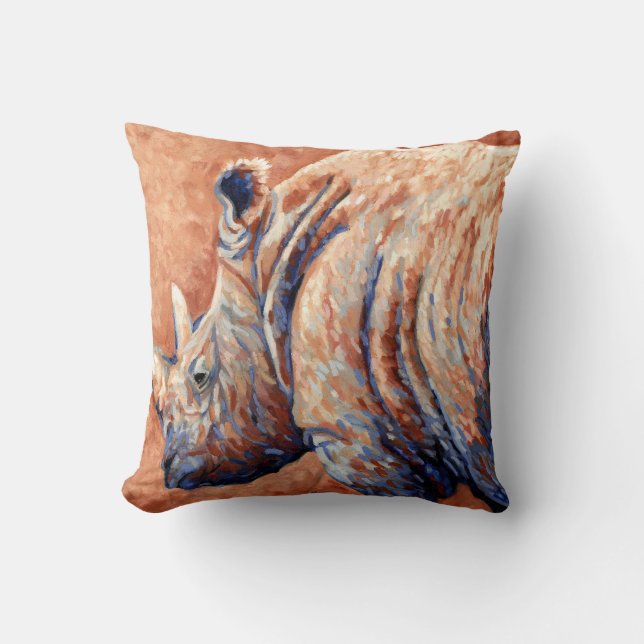 Blåttnoshörning Kudde (Framsida)