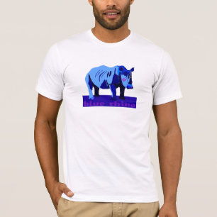 Blåttnoshörning med exponeringsglas t-shirt