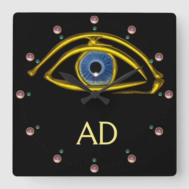 BLÅTTÖGAdoktor som är ophthalmic, Oculistsymbol, Fyrkantig Klocka (Framsida)