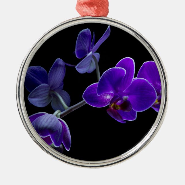 Blåttorchid Julgransprydnad Metall (Framsidan)