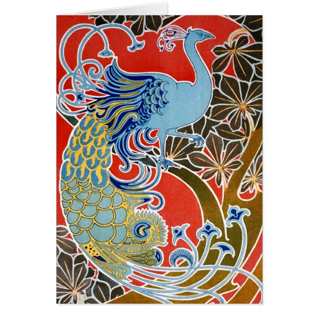 Blåttpåfågeln Hälsningskort (Framsidan)