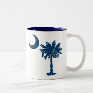 BlåttPalmettoSouth Carolina mugg