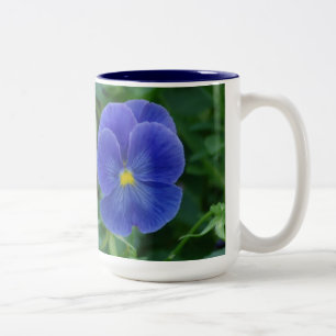 BlåttPansies Två-Tonad Mugg