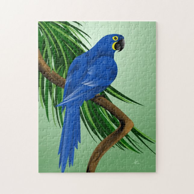 Blåttpapegoja - hyacintMacaws Pussel (Vertikal)