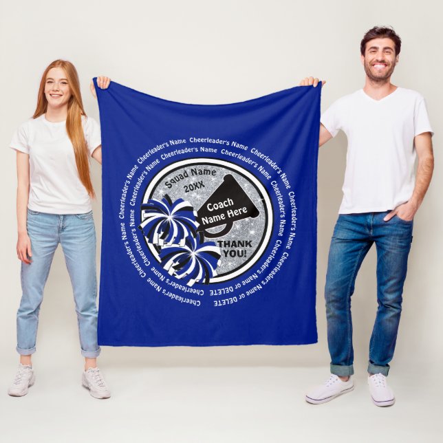 Blåttpersonliggåvor för en jubellagledare fleecefilt (På plats)