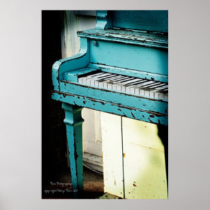 Blåttpiano Poster