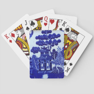 Blåttpil som leker kort casinokort