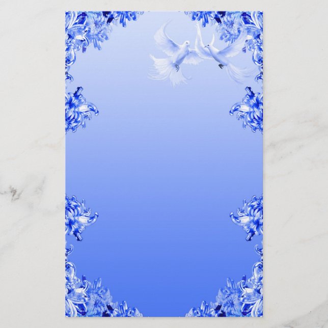 "Blåttpilvärld" 16 Brevpapper (Framsida)