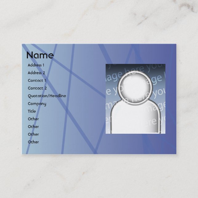 Blåttpinnar - knubbig visitkort (Framsida)