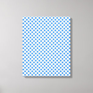 Blåttpolka dots med anpassadebakgrund canvastryck
