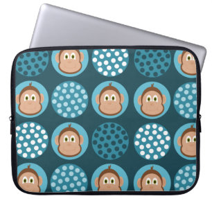 Blåttpolkaen pricker och härmar design laptop fodral