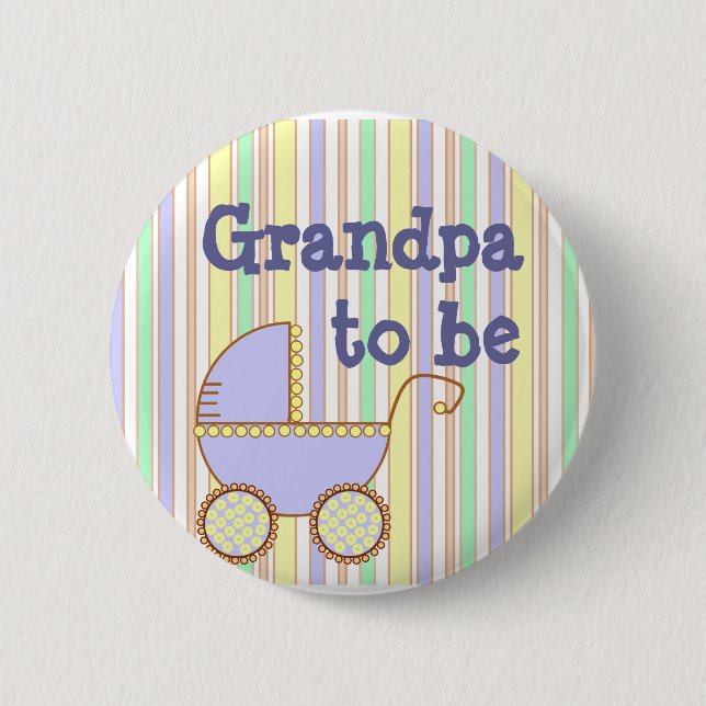 BlåttPram - "klämmer fast morfadern som är" Knapp (Framsida)