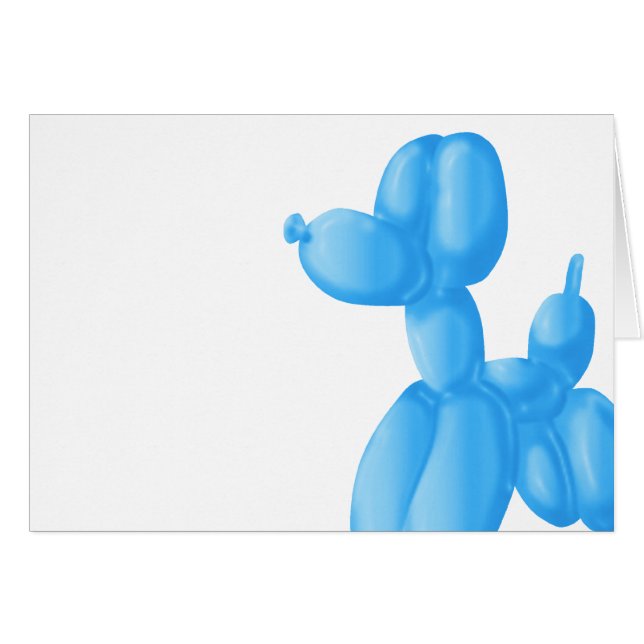 Blåttpudel Hälsningskort (Framsidan Horizontal)