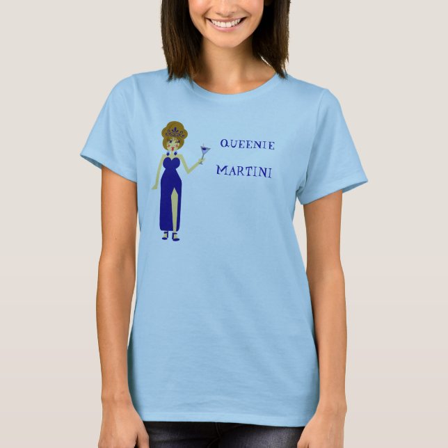BlåttQueenie Martini T-tröja Tee (Framsida)