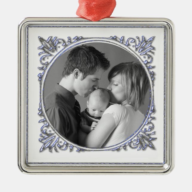 Blåttram Julgransprydnad Metall (Framsidan)