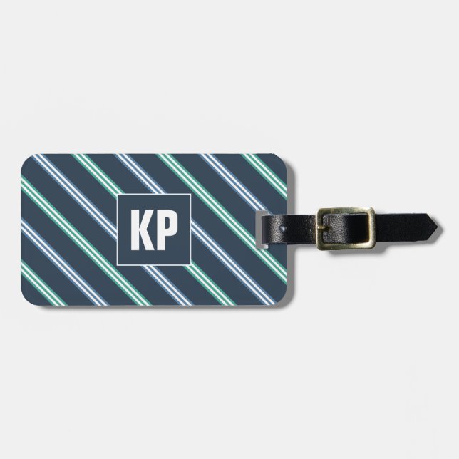 Blåttrand för honom modern kall manlig snyggt bagagebricka (Horisontell Framsida)