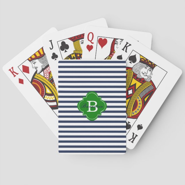BlåttrandMonogram som leker kort Casinokort (Baksidan)
