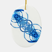 Blåttresonans vinkar den ovala prydnaden