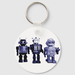 blåttrobotkeychain nyckelring