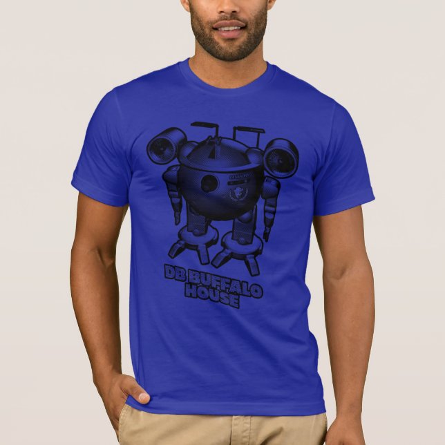 Blåttrobotskjorta Tee Shirt (Framsida)
