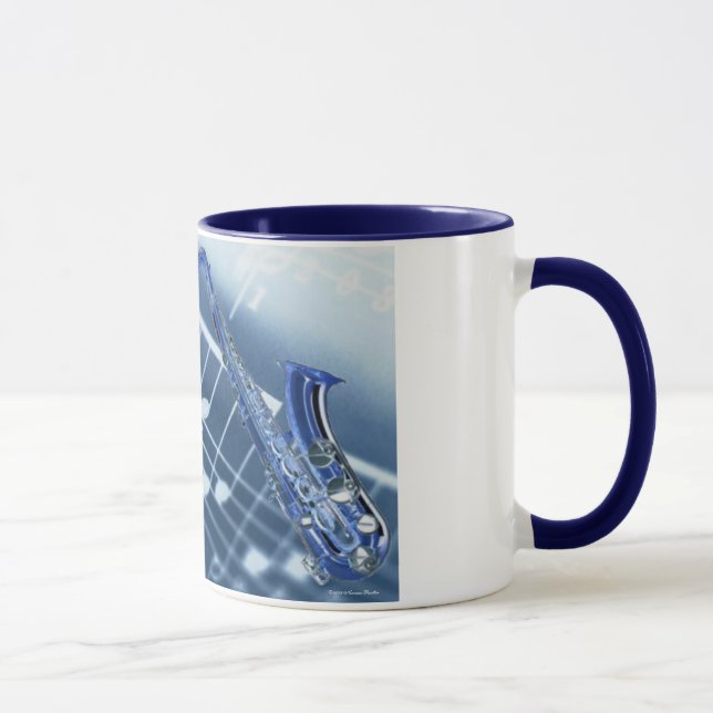 Blåttsaxofonmugg Mugg (Höger)