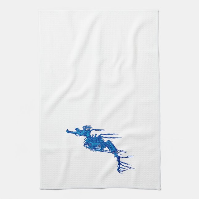 BlåttSeahorse Kökshandduk (Vertikal)