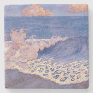 Blåttsjölandskap, vinkar verkställer, c.1893 stenunderlägg