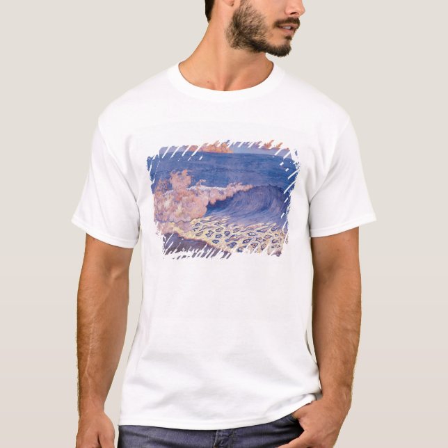 Blåttsjölandskap, vinkar verkställer, c.1893 tee shirt (Framsida)
