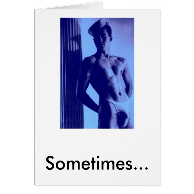 Blåttsjöman, ibland… hälsningskort (Framsidan)