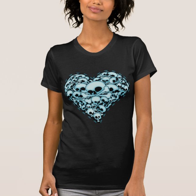 Blåttskallehjärta T-shirt (Framsida)